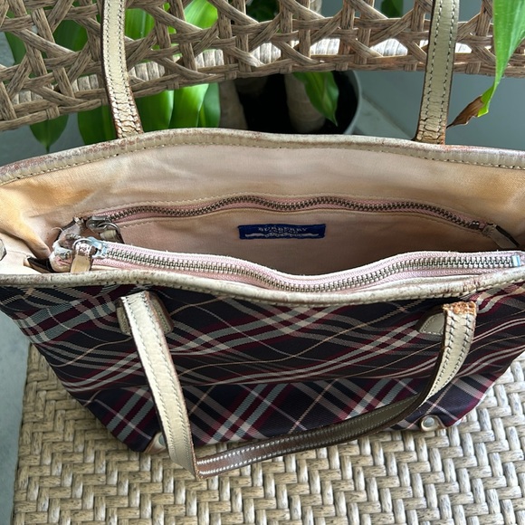 *low start* Burberry blue label canvas check multicolor tote bag - Picture 6 of 17